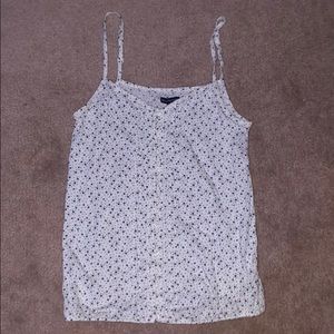 Strapped tank top button down